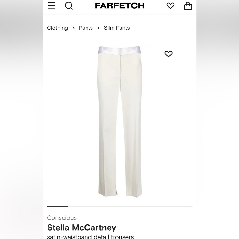 Stella McCartney White Trousers Sz 36/2